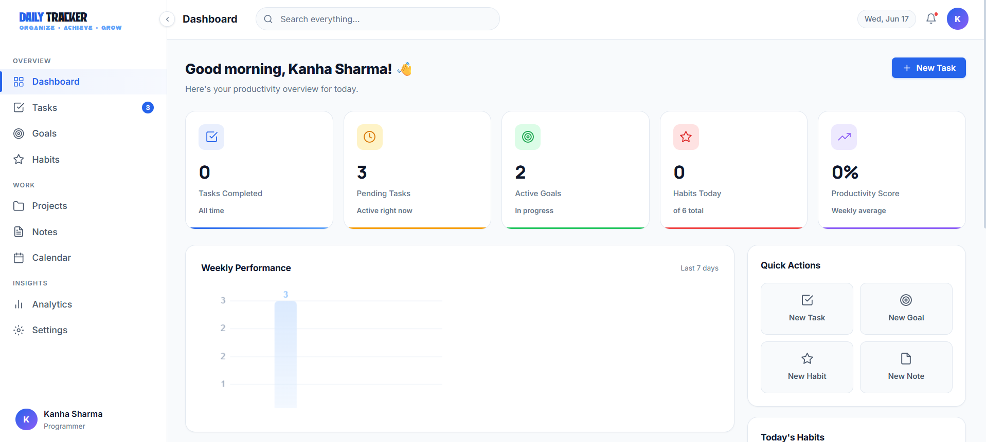 Daily Tracker