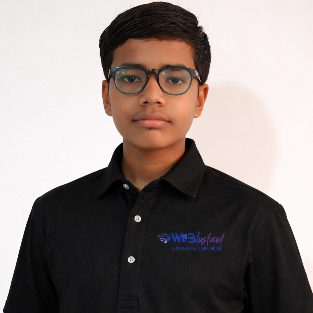 Kanha Sharma working on web development