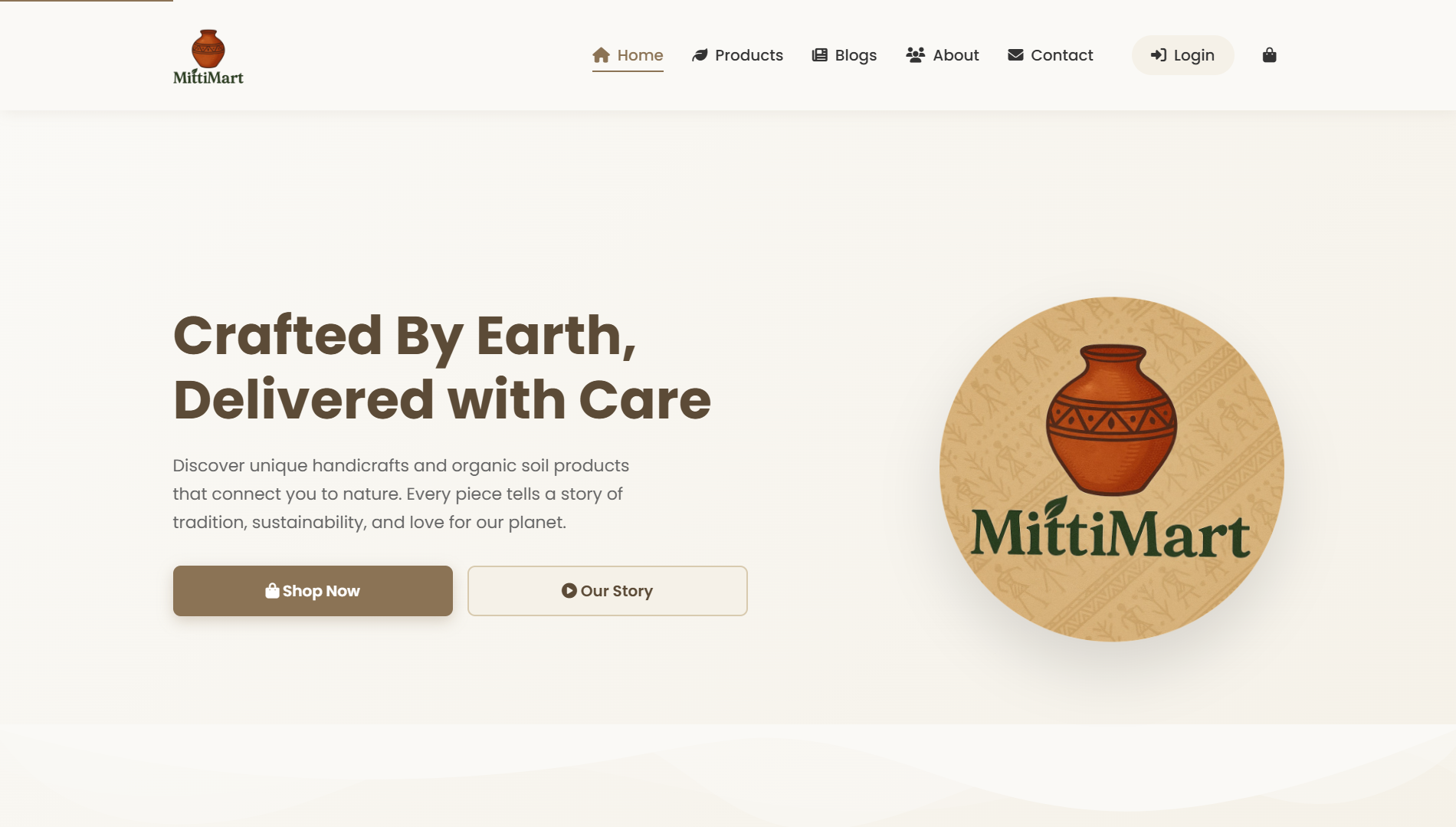 MittiMart e-commerce website preview
